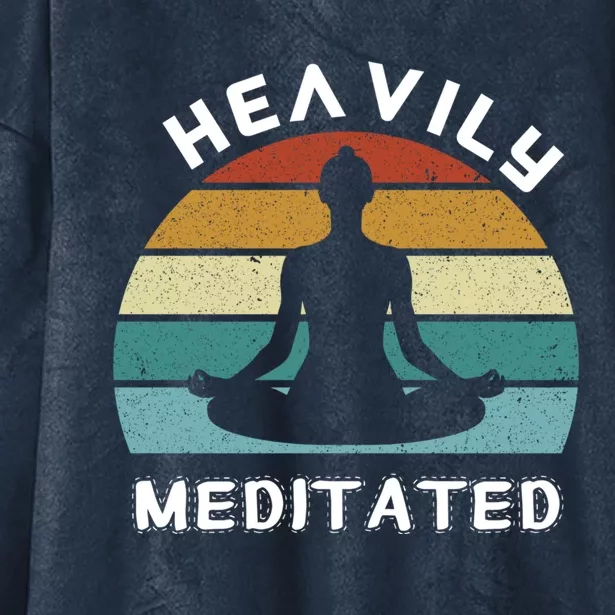 Funny Heavily Meditated Yoga Meditation Gift Hooded Wearable Blanket