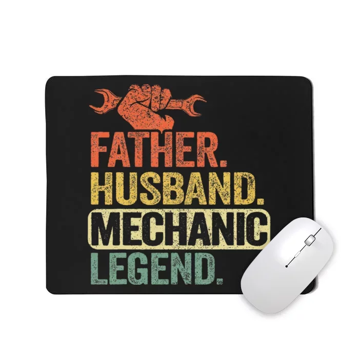 Father Husband Mechanic Legend Car Vintage Auto Mechanics Mousepad