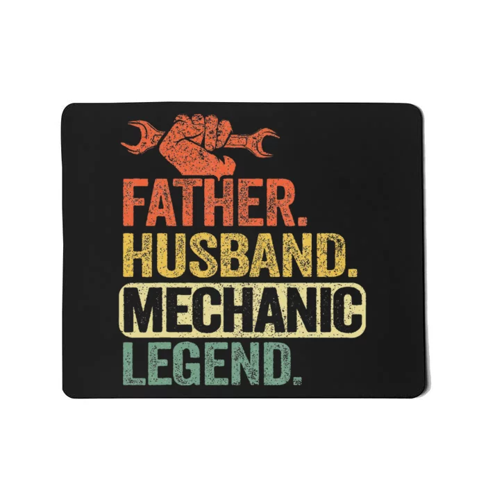 Father Husband Mechanic Legend Car Vintage Auto Mechanics Mousepad