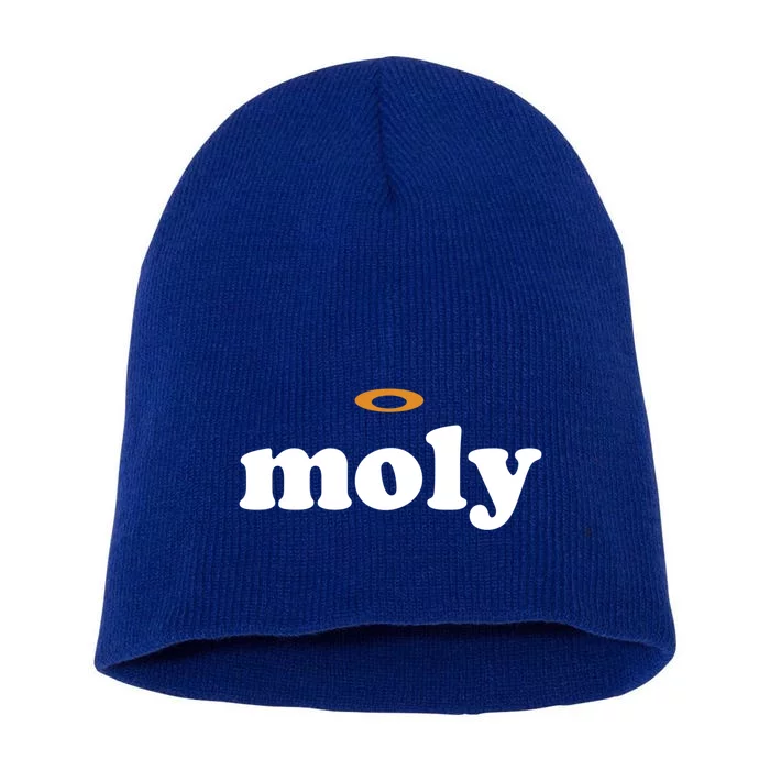 Funny Holy Moly Cool Gift Short Acrylic Beanie