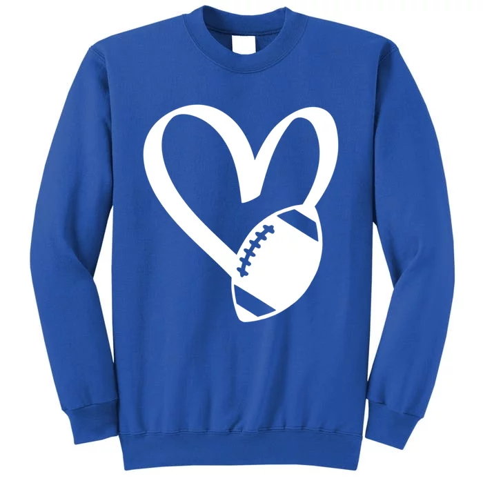 Football Heart Meaningful Gift Tall Sweatshirt