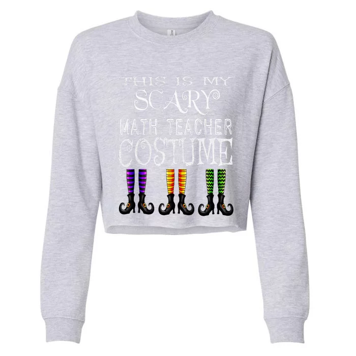 Funny Halloween Math Teacher Costume Cropped Pullover Crew