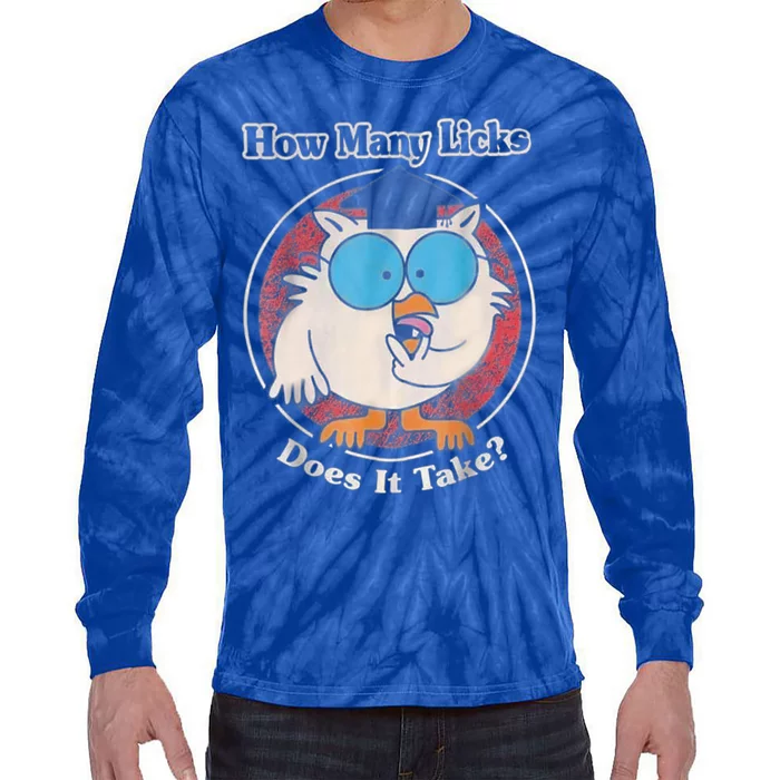 Funny How Many Licks Does It Take Tie-Dye Long Sleeve Shirt