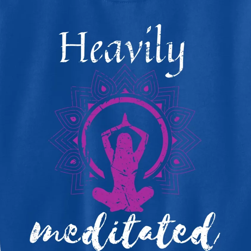 Funny Heavily Meditation Spiritual Yoga Meditated Dala Funny Gift Kids Sweatshirt