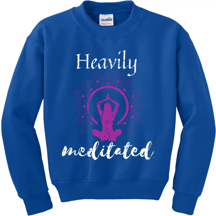 Funny Heavily Meditation Spiritual Yoga Meditated Dala Funny Gift Kids Sweatshirt