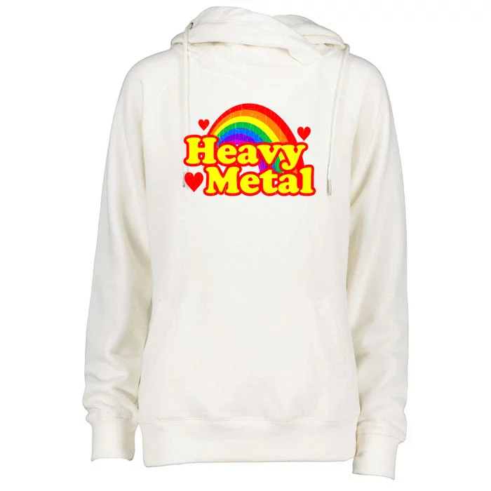 Funny Heavy Metal Rainbow Womens Funnel Neck Pullover Hood