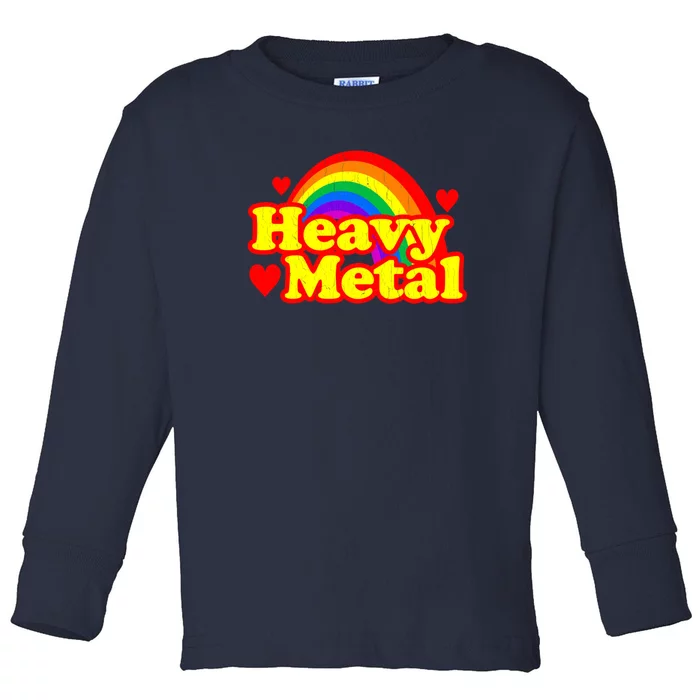 Funny Heavy Metal Rainbow Toddler Long Sleeve Shirt