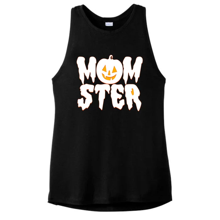 Funny Halloween Momster Monster Ladies Tri-Blend Wicking Tank