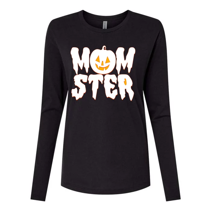 Funny Halloween Momster Monster Womens Cotton Relaxed Long Sleeve T-Shirt