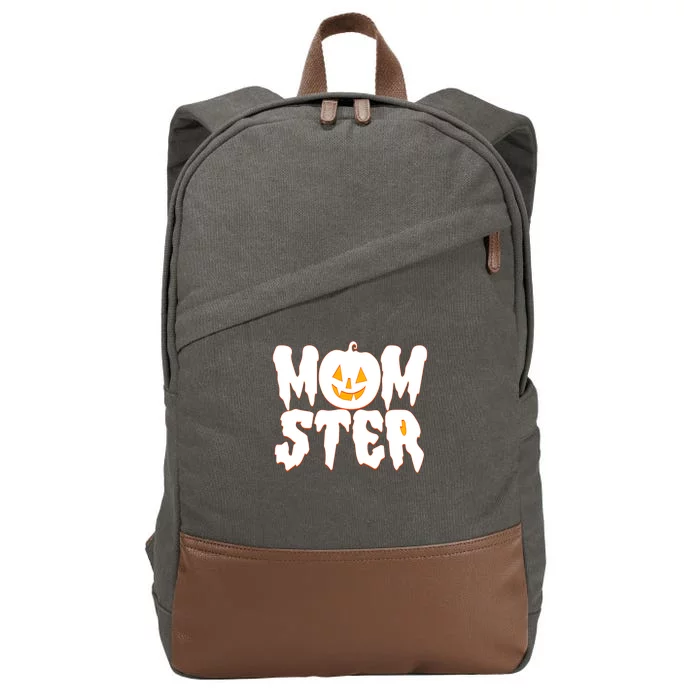 Funny Halloween Momster Monster Cotton Canvas Backpack