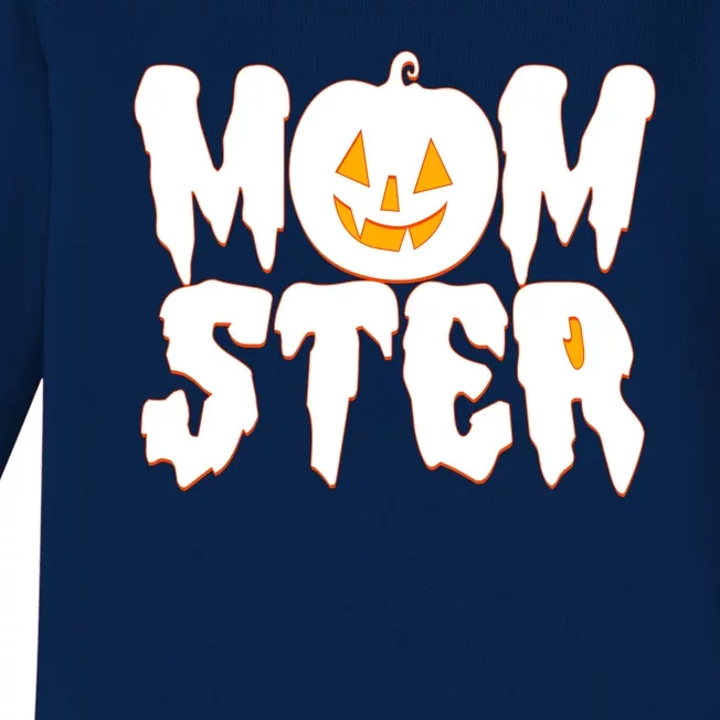 Funny Halloween Momster Monster Baby Long Sleeve Bodysuit