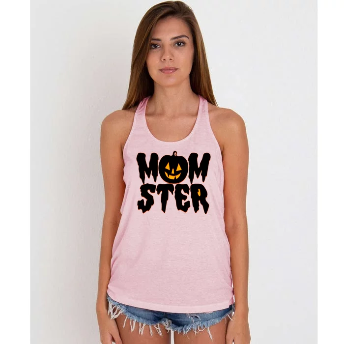 Funny Halloween Momster Monster Women's Knotted Racerback Tank