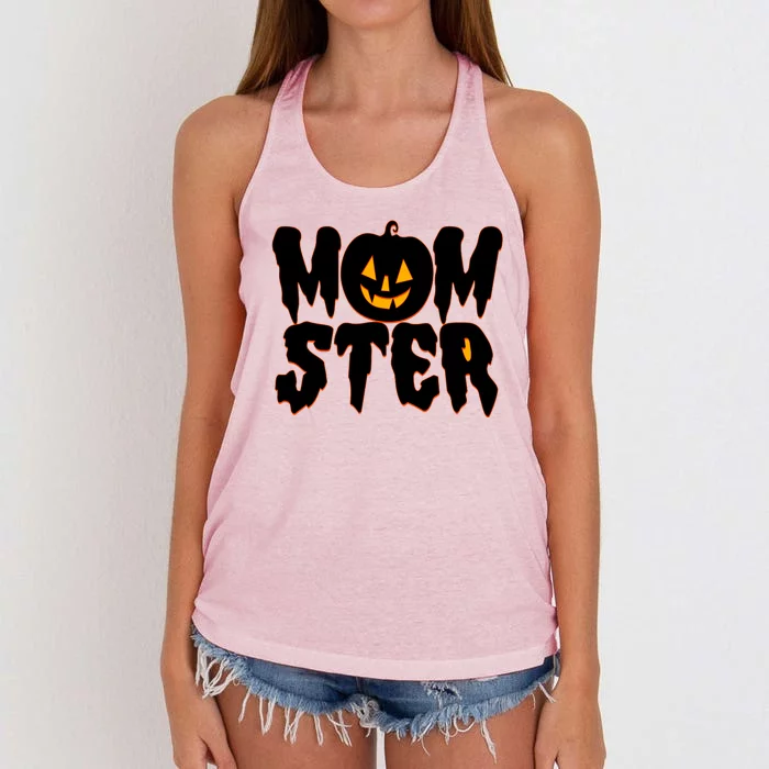 Funny Halloween Momster Monster Women's Knotted Racerback Tank