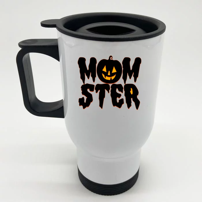 Funny Halloween Momster Monster Front & Back Stainless Steel Travel Mug