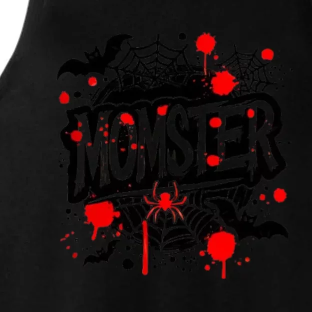 Funny Halloweem Momster Monster Mommy Mom Mother Matching Family Ladies Tri-Blend Wicking Tank