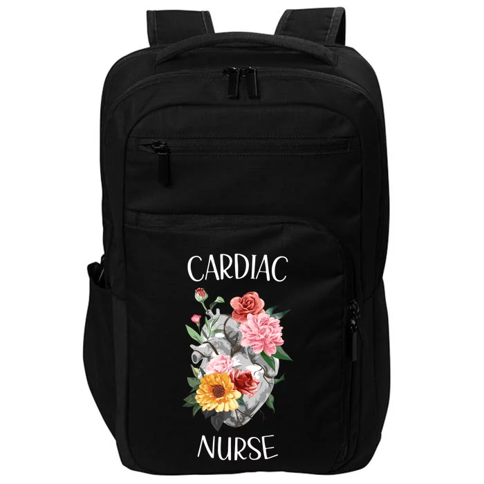 Flower Heart Medical Hospital Cardiology Cardiac Nurse Gift Impact Tech Backpack