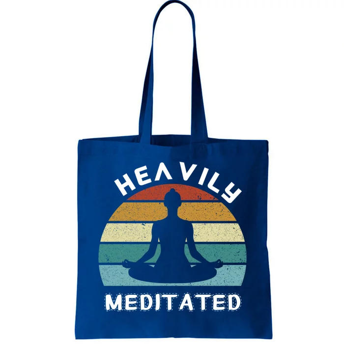 Funny Heavily Meditated Spiritual Yoga Meditation Gift Meaningful Gift Tote Bag