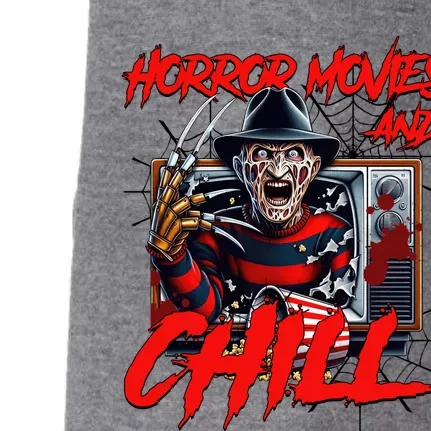 Freddy Horror Movies And Chill Scary Halloween Doggie 3-End Fleece Hoodie