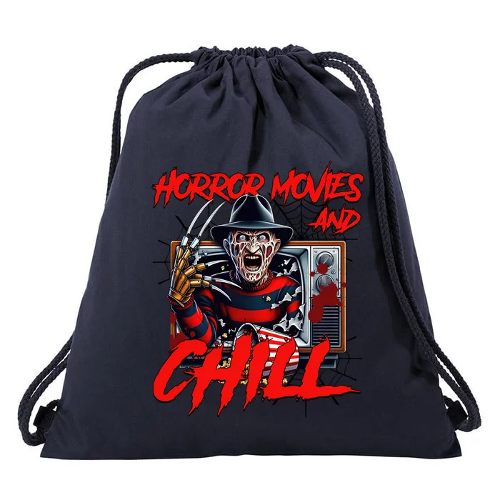 Freddy Horror Movies And Chill Scary Halloween Drawstring Bag