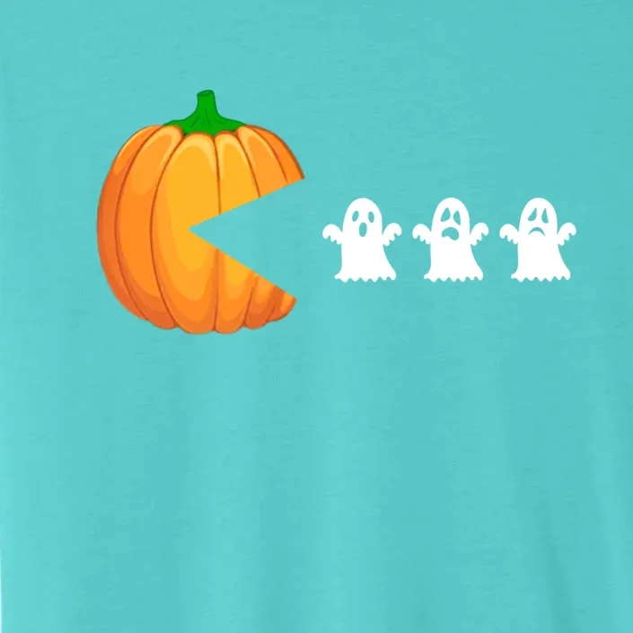 Funny Halloween Meaningful Gift Pumpkin Eating Ghosts Gift ChromaSoft Performance T-Shirt