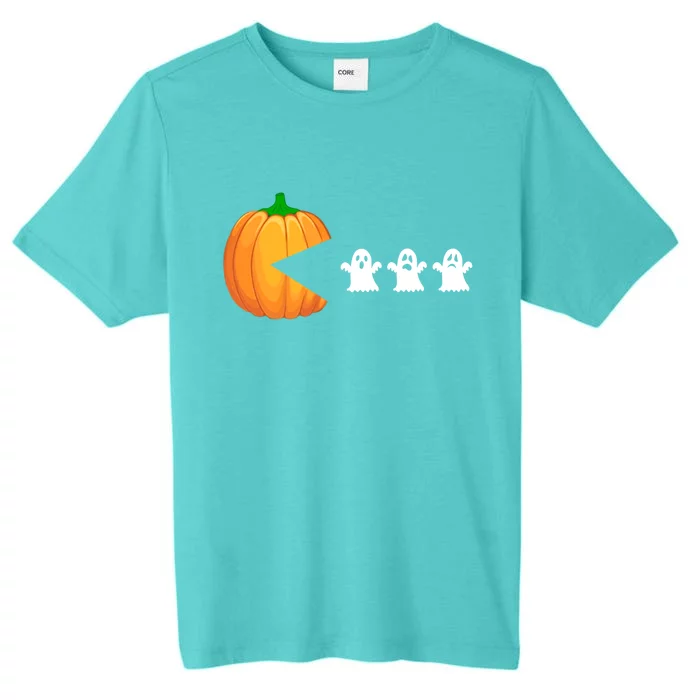 Funny Halloween Meaningful Gift Pumpkin Eating Ghosts Gift ChromaSoft Performance T-Shirt