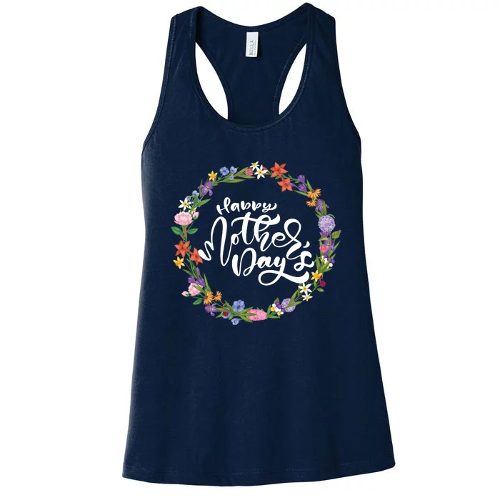 Funny Happy MotherS Day Gift For Lovers Women's Racerback Tank