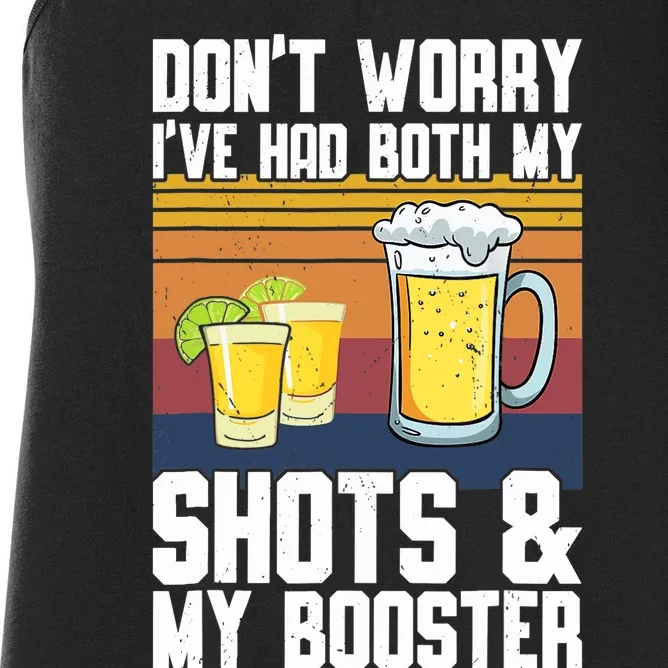 Funny Had My 2 Shots Don't Worry Had Both My Shots Tequila Women's Racerback Tank