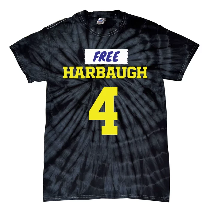 Free Harbaugh Michigan Football Jj Mccarthy Tie-Dye T-Shirt