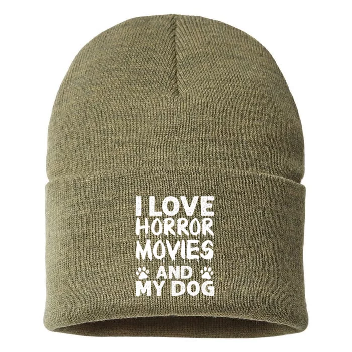 Funny Horror Movie Art For Film Horror Movie Lover Sustainable Knit Beanie