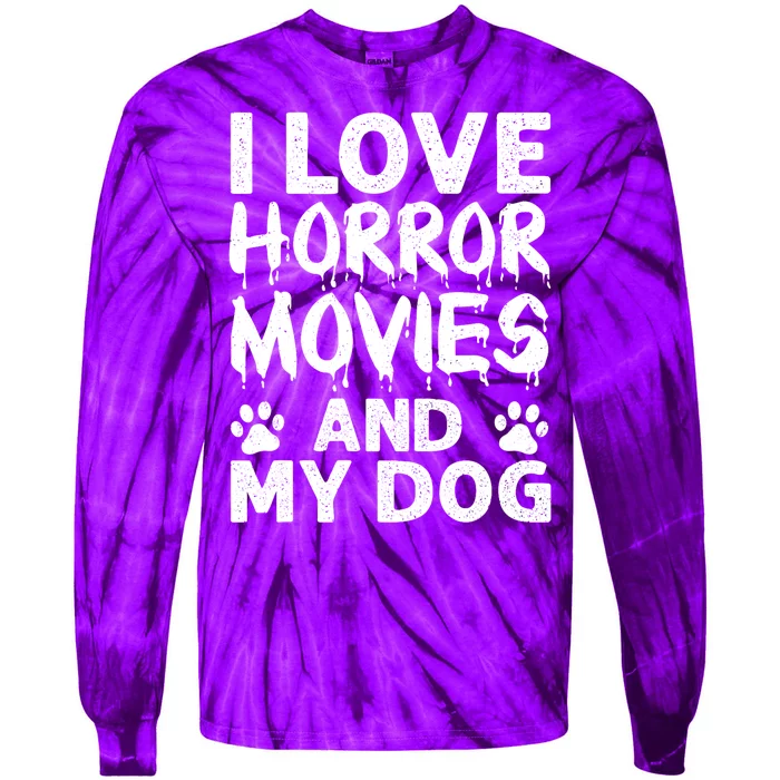 Funny Horror Movie Art For Film Horror Movie Lover Tie-Dye Long Sleeve Shirt