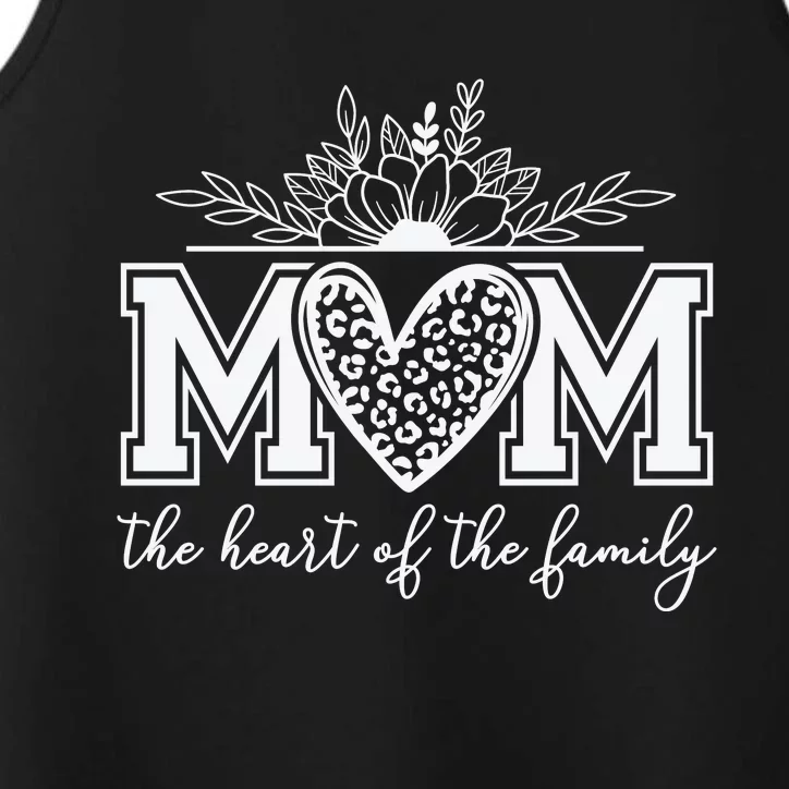 Family Heart Mom Love Performance Tank