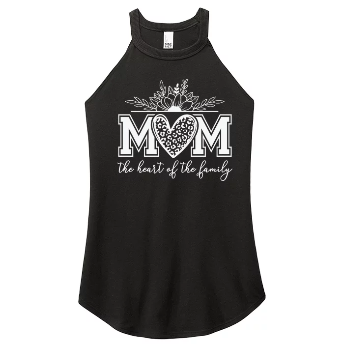 Family Heart Mom Love Women’s Perfect Tri Rocker Tank