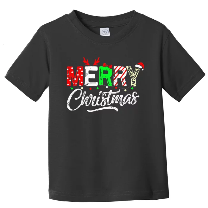 Festive Holiday Matching Family Pajamas Toddler T-Shirt