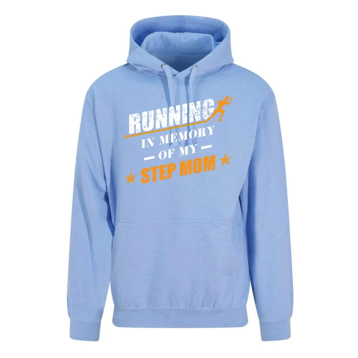 Funny Half Marathon 'Running In Memory Of My Step Mom' Gift Unisex Surf Hoodie