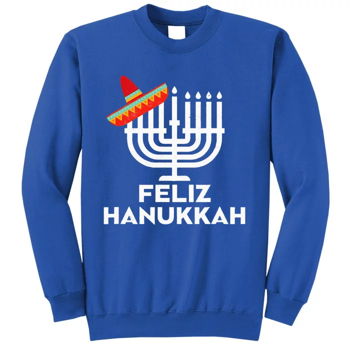 Feliz Hanukkah Menorah Chanukah Gifts Jewish Chrismukkah Tall Sweatshirt