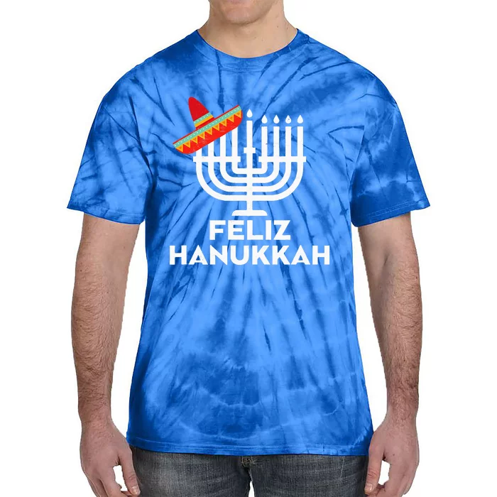 Feliz Hanukkah Menorah Chanukah Gifts Jewish Chrismukkah Tie-Dye T-Shirt