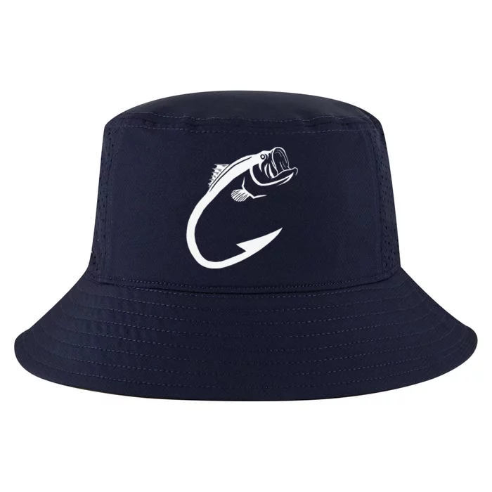 Fish Hook Minimal Art Cool Fishing Lover Art Lover Gift Cool Comfort Performance Bucket Hat