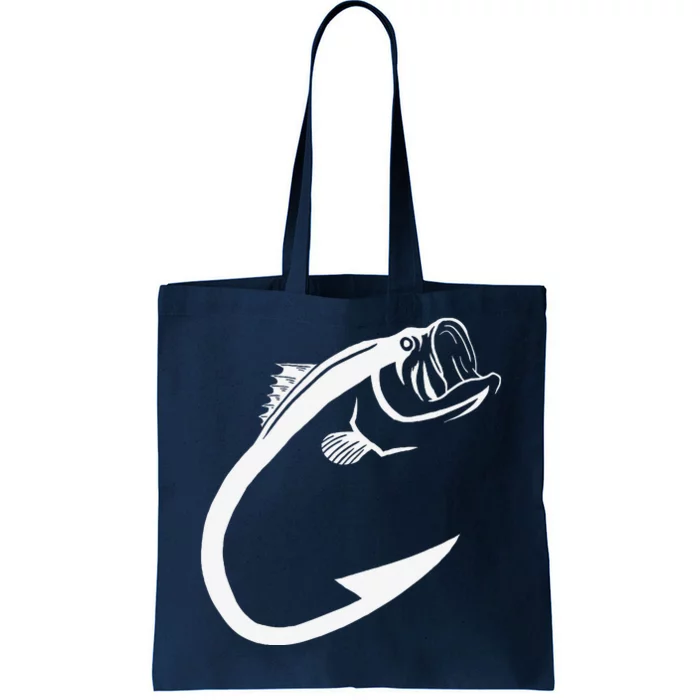 Fish Hook Minimal Art Cool Fishing Lover Art Lover Gift Tote Bag