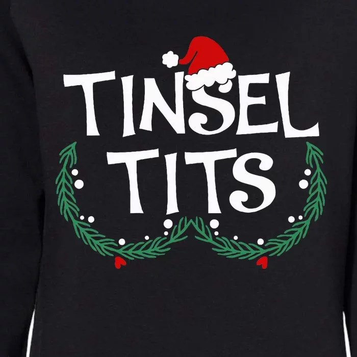 Festive Holiday Matching Couples Sweaters Jingle Balls & Tinsel Womens California Wash Sweatshirt