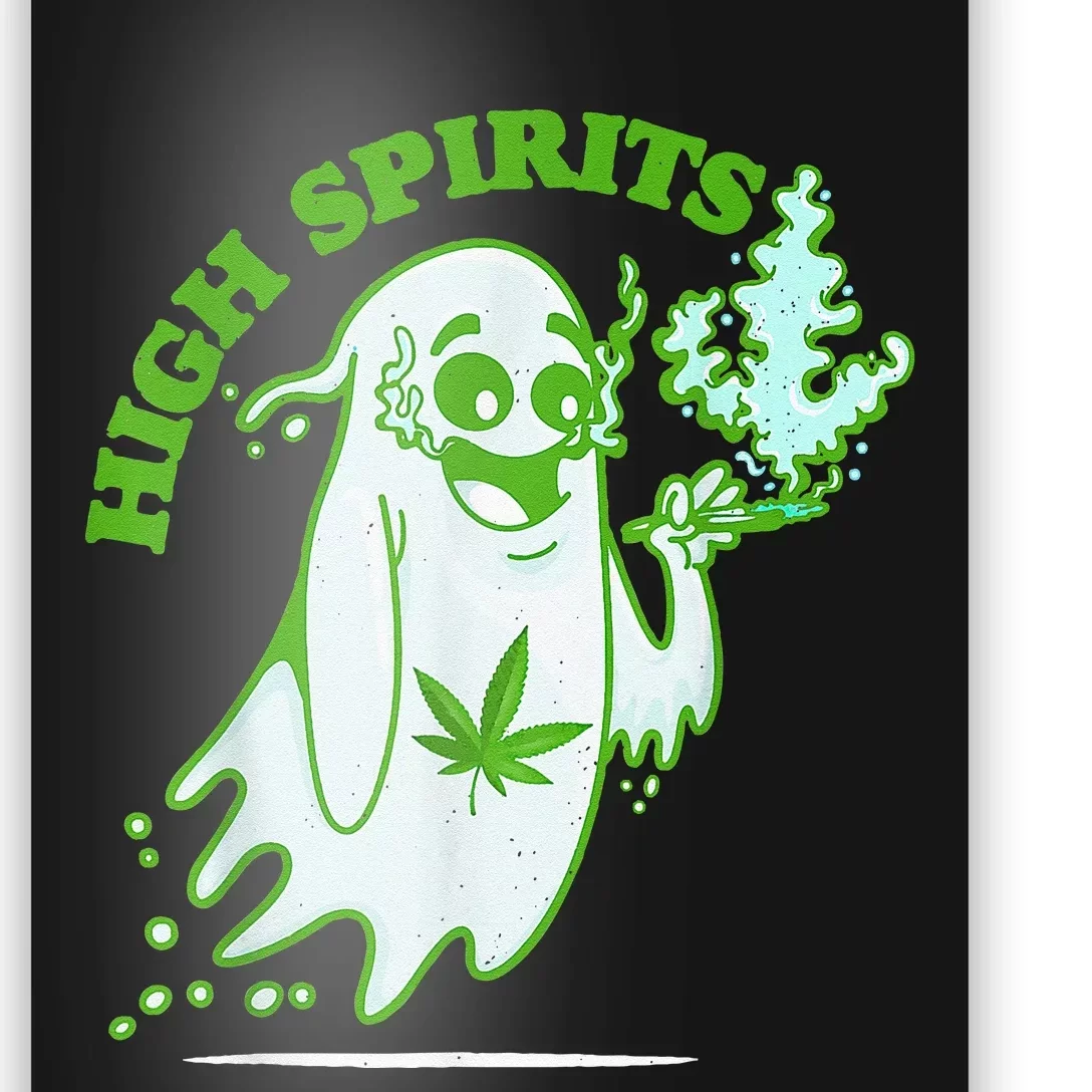 Funny Halloween Marijuana Cannabis Ghost Design Weed Smokers Poster