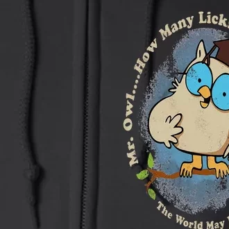 Funny How Many Licks Does It Take Full Zip Hoodie