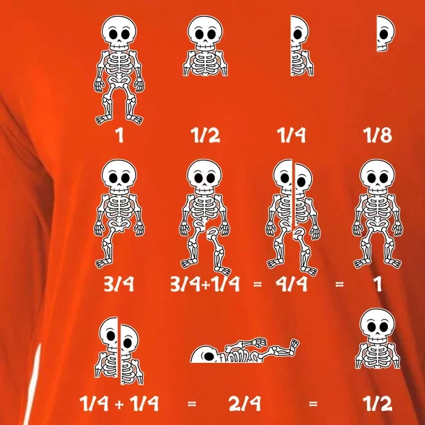 Funny Halloween Math Equations Skeletons Cooling Performance Long Sleeve Crew