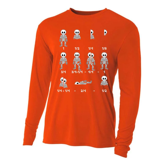 Funny Halloween Math Equations Skeletons Cooling Performance Long Sleeve Crew