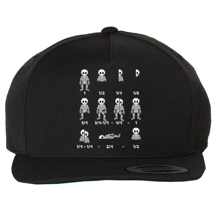 Funny Halloween Math Equations Skeletons Wool Snapback Cap