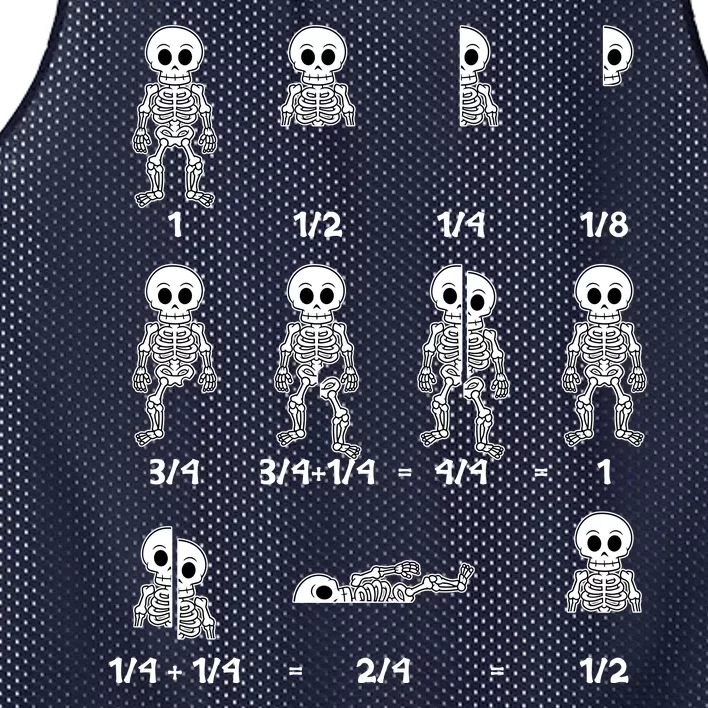 Funny Halloween Math Equations Skeletons Mesh Reversible Basketball Jersey Tank