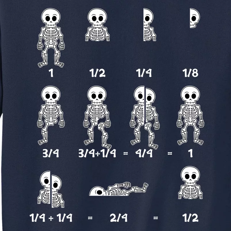 Funny Halloween Math Equations Skeletons Tall Sweatshirt