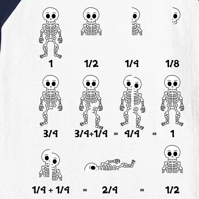 Funny Halloween Math Equations Skeletons Baseball Sleeve Shirt