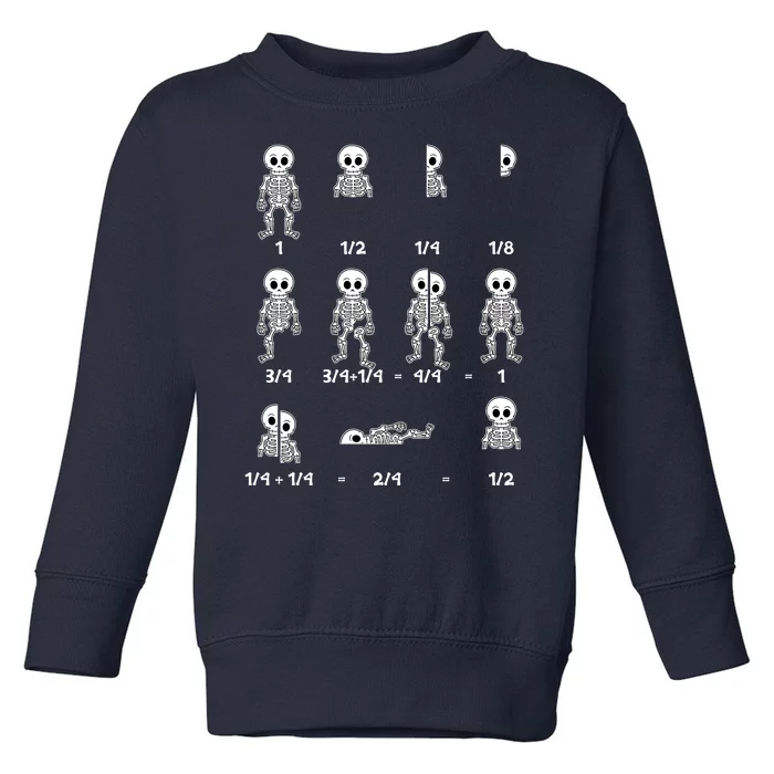 Funny Halloween Math Equations Skeletons Toddler Sweatshirt