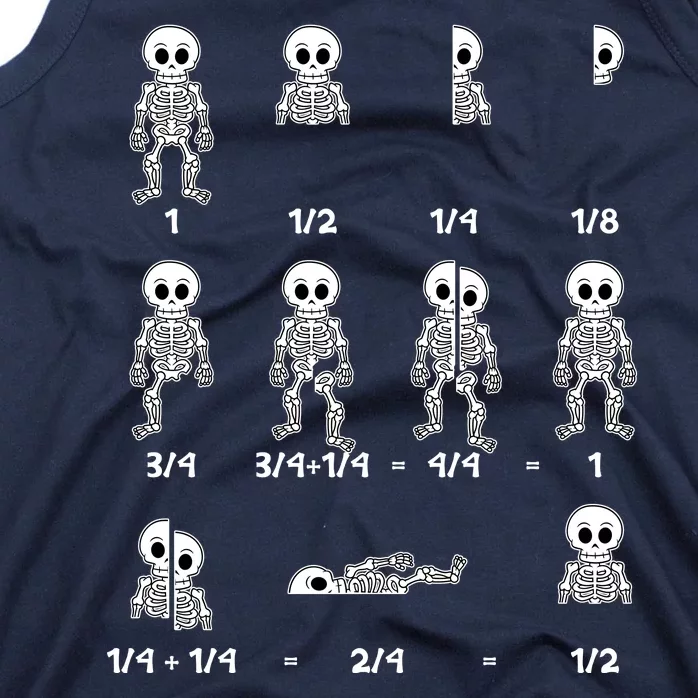 Funny Halloween Math Equations Skeletons Tank Top