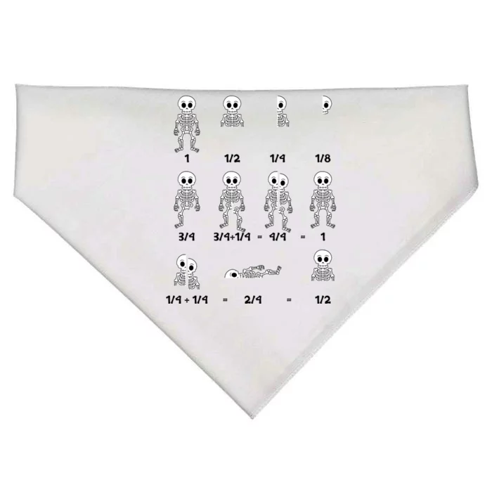 Funny Halloween Math Equations Skeletons USA-Made Doggie Bandana